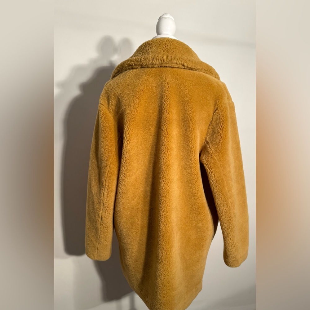 H&M Women’s Mustard Yellow Faux Fur Streetwear Jacket - 4 - Picture 6 of 12